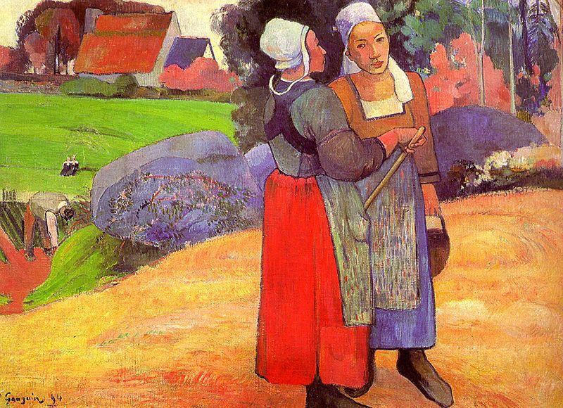 Paul Gauguin Breton Peasants Sweden oil painting art